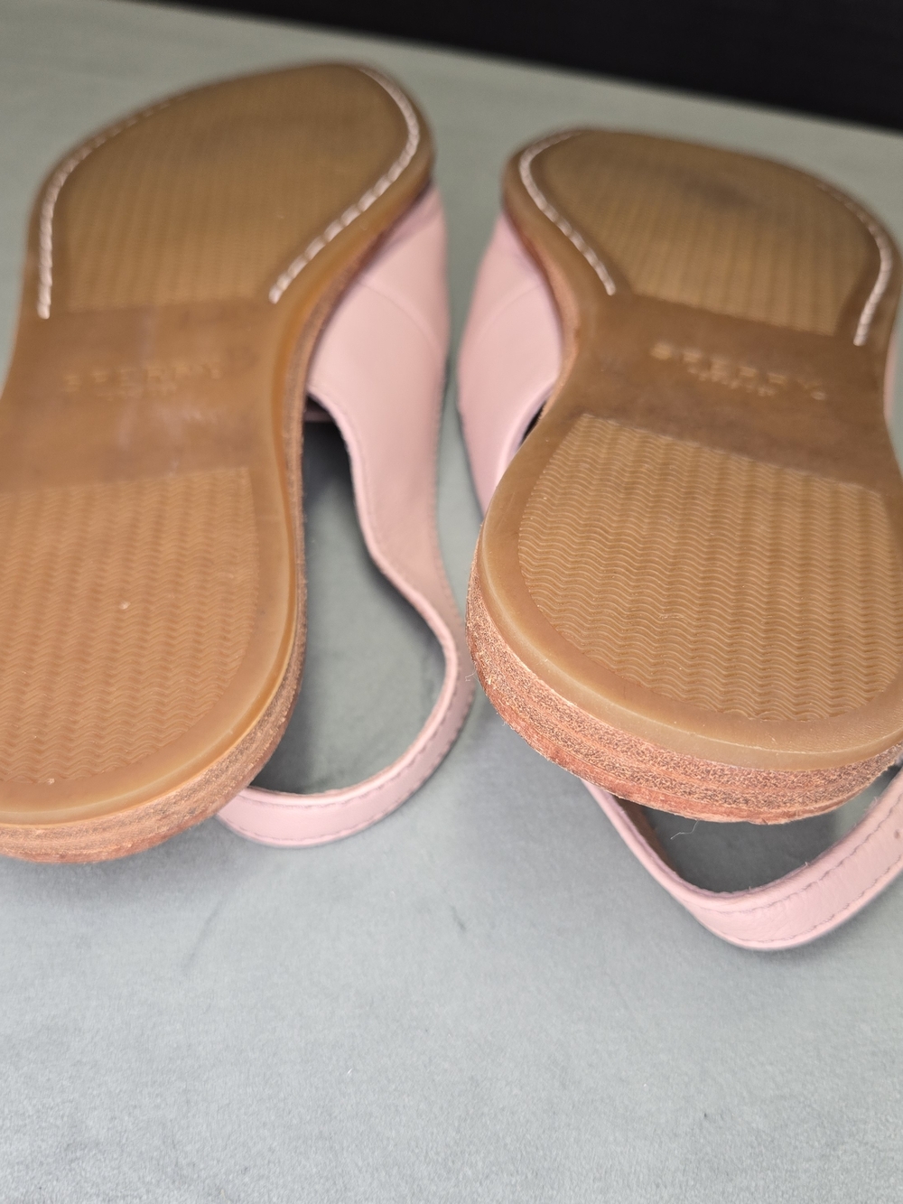 Sperry Saybrook Slingback Pearl Pink Leather Flats 9 - Picture 7 of 14